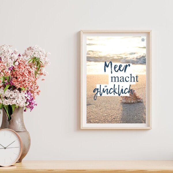 Meer Sprüche Poster Strand Meer Mach Glücklich Kuestenglueck 6