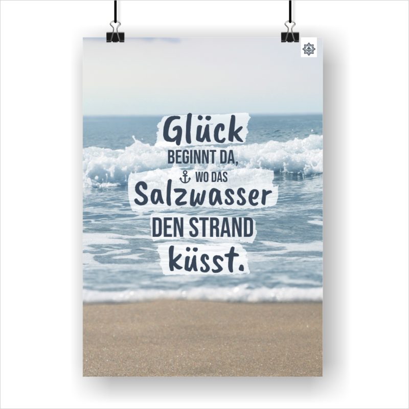 BARFUSS AM STRAND Poster KÜSTENGLÜCK®