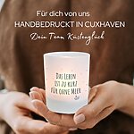 Windlicht Glas Meer Sprueche Kuestenglueck Geschenk Geburtstag Teelichthalter Kerze Maritim10