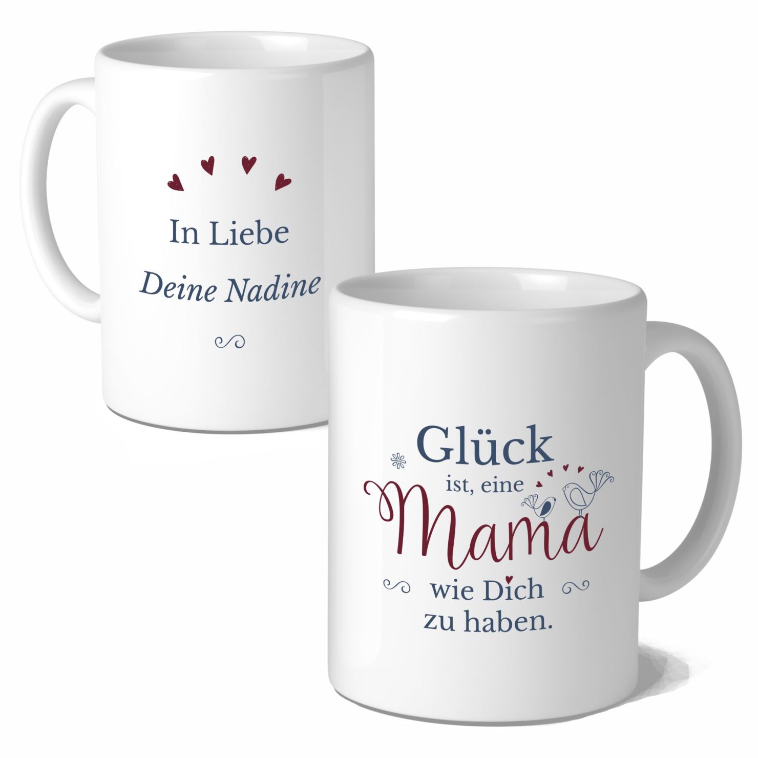 Personalisierte Tasse Mama Glück, Geschenkidee Muttertag