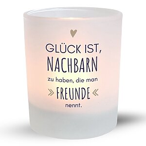 Windlicht Nachbarglück Geschenk Nachbarn Kuestenglueck Kerze Frei