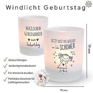 Kerzenglas Geburtstag Geschenk Freunde Kuestenglueck Beschreibung