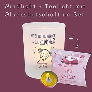 Windlicht Geburtstag Mit Spruch Jetzt Bist Du Wieder Ein Jahr Schoener Geschenk Freundin Geburtstag Kuestenglueck7