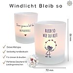 Windlicht Glas Bleib So Spruch Geschenk Frauen Geburtstag Teelichthalter Kerze Kuestenglueck