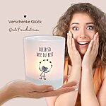 Windlicht Glas Bleib So Spruch Geschenk Frauen Geburtstag Teelichthalter Kerze Kuestenglueck2