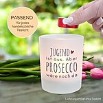 Windlicht Glas Geburtstag Prosecco Lustiger Spruch Geschenk Frauen Kuestenglueck1