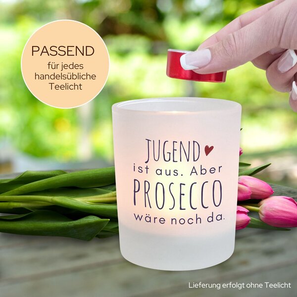 Windlicht Glas Geburtstag Prosecco Lustiger Spruch Geschenk Frauen Kuestenglueck1