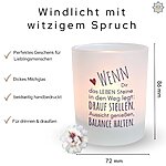 Windlicht Glas Spruch Balance Lustig Geschenk Frauen Teelichthalter Kerze Geburtstag Kuestenglueck3