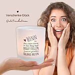 Windlicht Glas Spruch Balance Lustig Geschenk Frauen Teelichthalter Kerze Geburtstag Kuestenglueck4