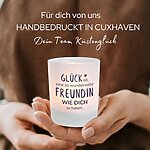 Windlicht Glas Spruch Gluecksfreundin Geschenk Freundin Geburtstag Teelichthalter Kerze Kuestenglueck5