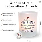 Windlicht Glas Tolle Frau Geschenk Frau Geburtstag Deko Teelichthalter Kerze Kuestenglueck