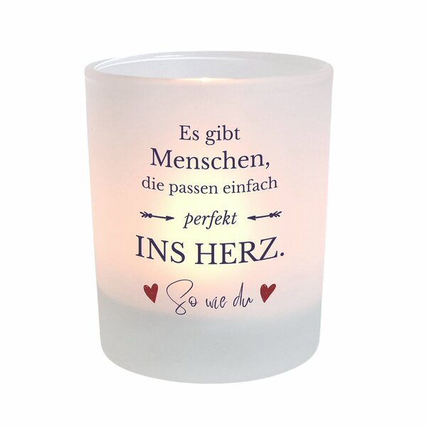 Kerzenglas Mit Spruch Perfekt Ins Herz, Geschenkidee, Geburtstag KÜstenglÜck Nicht Personalisiert