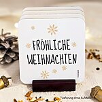 Untersetzer Froehliche Weihnachten Set Geschenkidee Neu Kuestenglueck