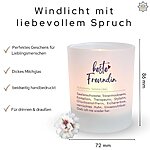 Windlicht Glas Spruch Beste Freundin Duden Geschenk Geburtstag Teelichthalter Kerze Deko Kuestenglueck