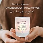 Windlicht Glas Freundschaft Spruch Geschenk Geburtstag Teelichthalter Kerze Kuestenglueck5