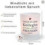 Windlicht Glas Kollegin Spruch Geschenk Geburtstag Teelichthalter Kerze Deko Kuestenglueck