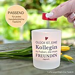 Windlicht Glas Kollegin Spruch Geschenk Geburtstag Teelichthalter Kerze Deko Kuestenglueck3