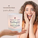 Windlicht Glas Kollegin Spruch Geschenk Geburtstag Teelichthalter Kerze Deko Kuestenglueck4