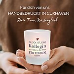 Windlicht Glas Kollegin Spruch Geschenk Geburtstag Teelichthalter Kerze Deko Kuestenglueck5