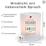 Windlicht Glas Spruche Freundeglueck Geschenk Freundschaft Teelichthalter Kerze Deko Kuestenglueck