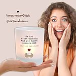 Windlicht Glas Lieblingsmenschen Spruch Geschenk Geburtstag Deko Teelichthalter Kerze Kuestenglueck4