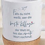 Tasse Kork Kollegin, Geschenk, Geburtstag Kuestenglueck