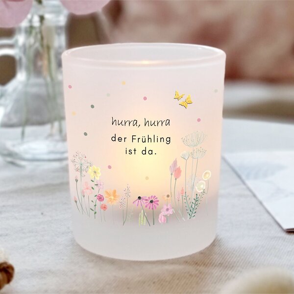 Windlicht Freude Frühling Ist Da Geschenk Geburtstag Kuestenglueck