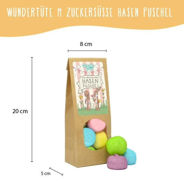 Zuckersuesse Hasenpuschel für Ostern, Geschenk Kuestenglueck