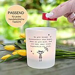 Windlicht Glas Spruch Regenschirm Geschenk Freundin Teelichthalter Deko Kerze Geburtstag Kuestenglueck