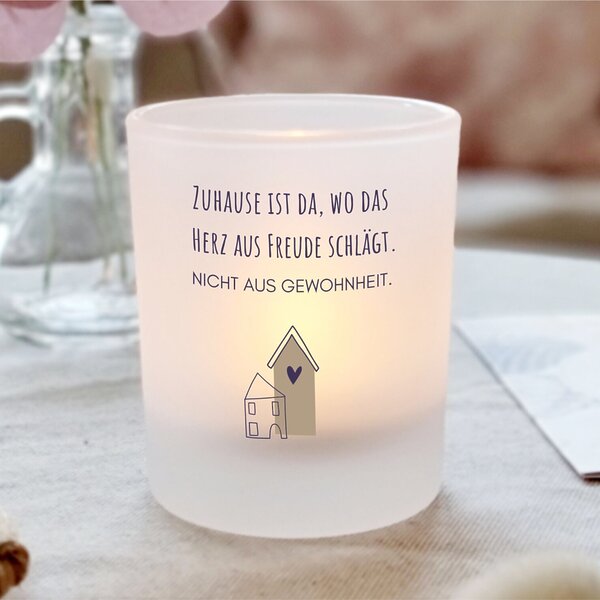 Windlicht Herz Zuhause Geschenk Glück Kuestenglueck