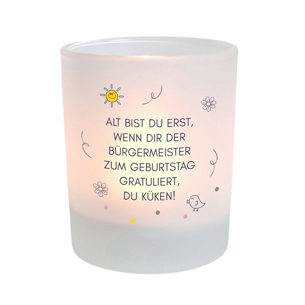 Windlicht Küken Geschenk Geburtstag Kuestenglueck