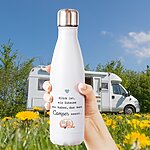 Thermosflasche Edelstahl Trinkflasche 500ml Camping Weiß 9 Kuestenglueck