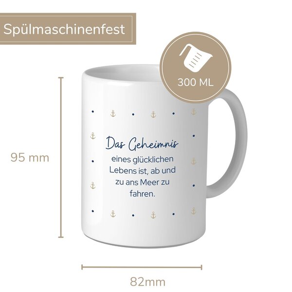 Tasse Mit Anker Spruch Das Geheimnis Kuestenglueck