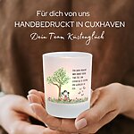 Windlicht Glas Spruch Gluecklich Sein Geschenk Geburtstag Frauen Teelichthalter Kerze Deko Kuestenglueck5