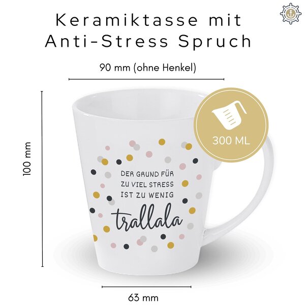 Anti Stress Tasse Trallala Geschenk Geburtstag Kuestenglueck