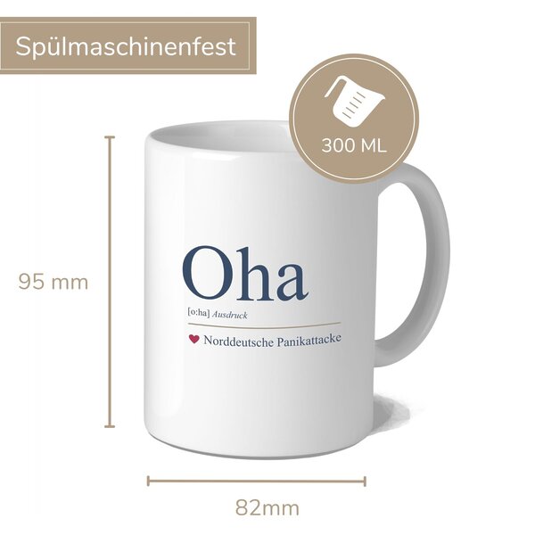 Tasse Oha Geschenk Humor, Geburtstag12