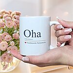 Tasse Oha Geschenk Humor, Geburtstag