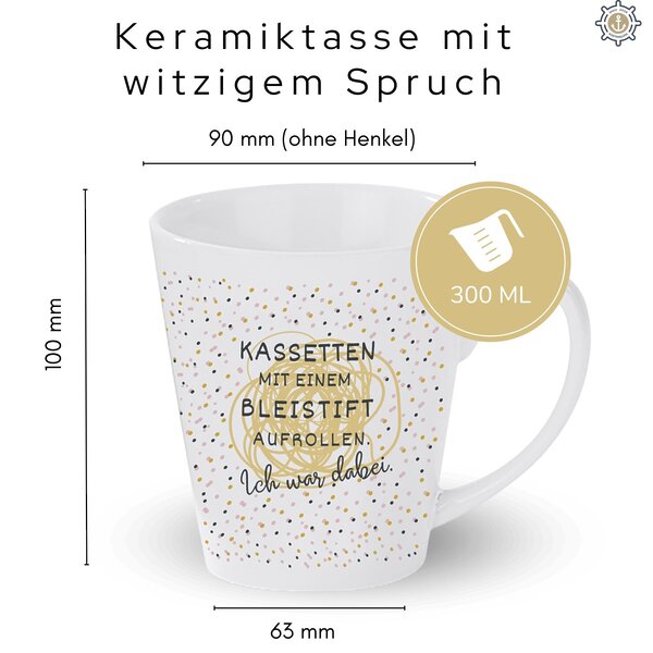 Kassetten Tasse Geschenk Geburtstag Büro Kuestenglueck