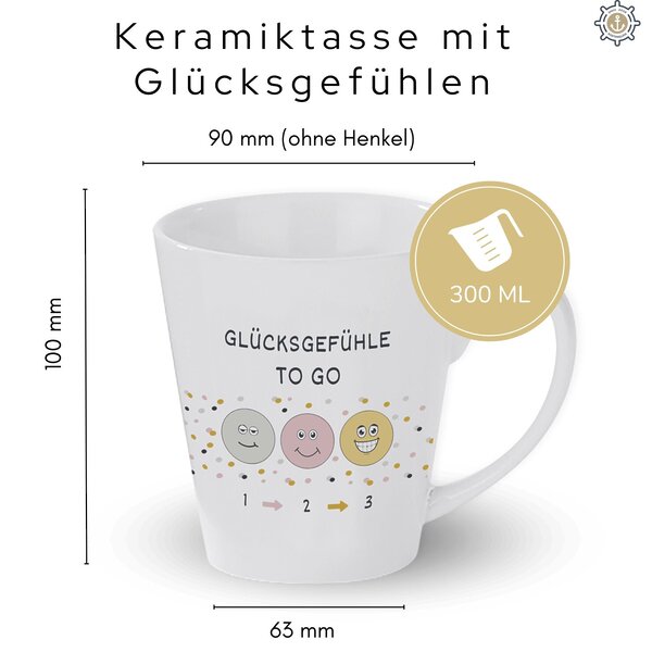 Tasse Glücksgefühle To Go Geschenk Geburtstag Kuestenglueck