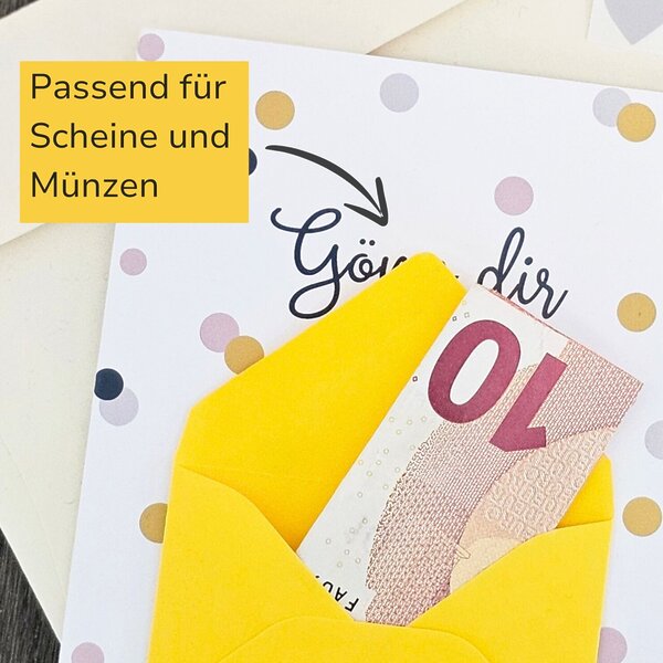 Geldgeschenk Gönn Dir Was Karte Papier Geburtstag Weihnachten Kuestenglueck3