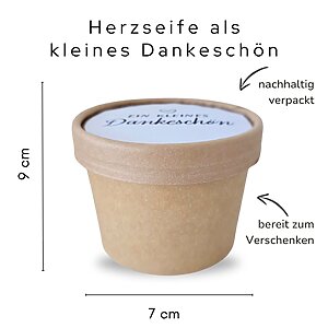 Seife Dankeschön Geschenk Herzform Geschenk Rosa Rosenseife Kuestenglueck2