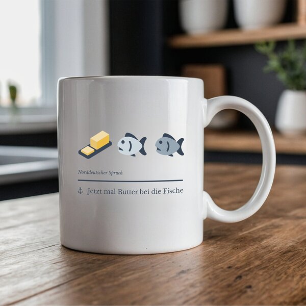 Tasse Butter Bei Die Fische Geschenk Humor, Geburtstag