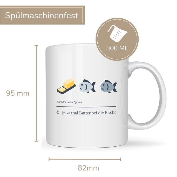 Tasse Butter Bei Die Fische Geschenk Humor, Geburtstag8