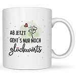 Tasse Glückwärts Spruch Glück Geschenk, Geschenk Frauen Geburtstag