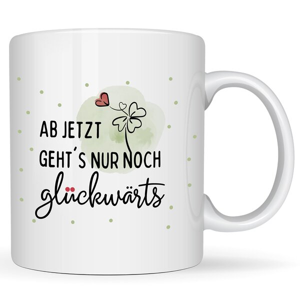 Tasse Glückwärts Spruch Glück Geschenk, Geschenk Frauen Geburtstag