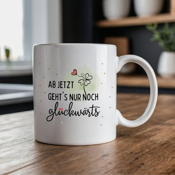 Tasse Glückwärts Spruch Glück Geschenk, Geschenk Frauen Geburtstag