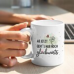 Tasse Glückwärts Spruch Glück Geschenk, Geschenk Frauen Geburtstag