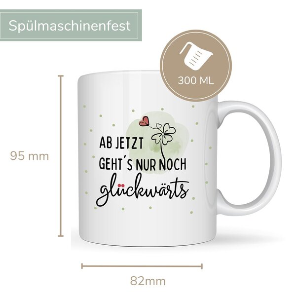 Tasse Glückwärts Spruch Glück Geschenk, Geschenk Frauen Geburtstag8