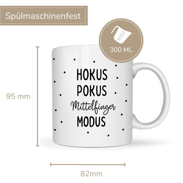 Tasse Hokus Pokus Geschenk Humor, Geburtstag Maße