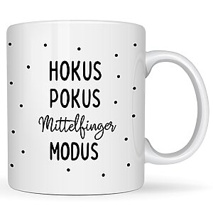 Tasse Hokus Pokus Geschenk Humor, Geburtstag